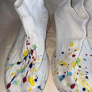Maison margiela paint splatter sock sneakers